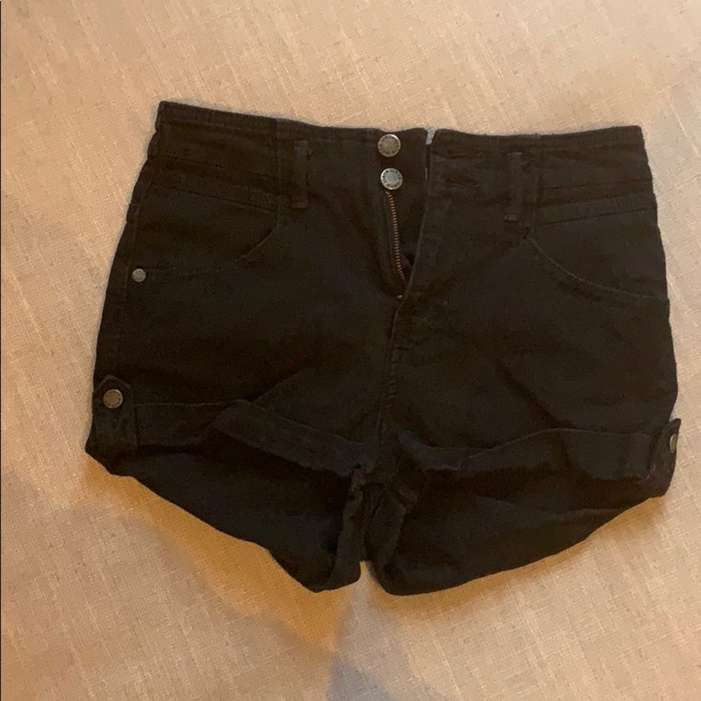 Top Shop Black Jean Short - W28
